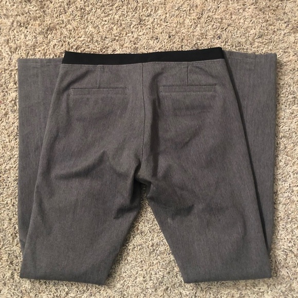 Banana Republic Grey With Black Waistband Stretch Pants Sz 2 EUC - Picture 2 of 5